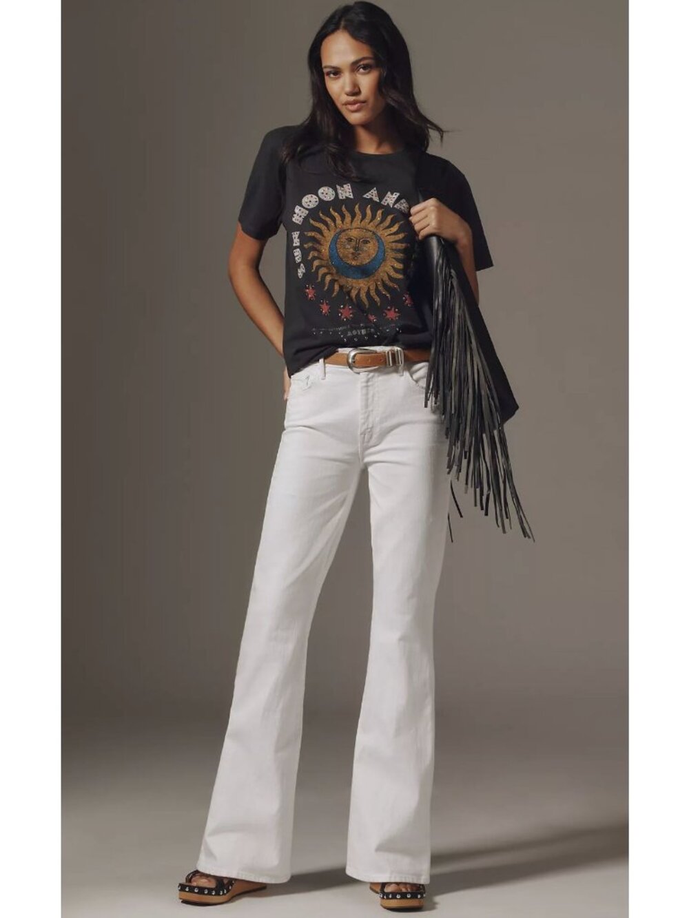 Paperdenim&cloth White Jayne Medium Rise Wide Leg Jeans 29 Flare Inseam 32 3/4" - Picture 2 of 10